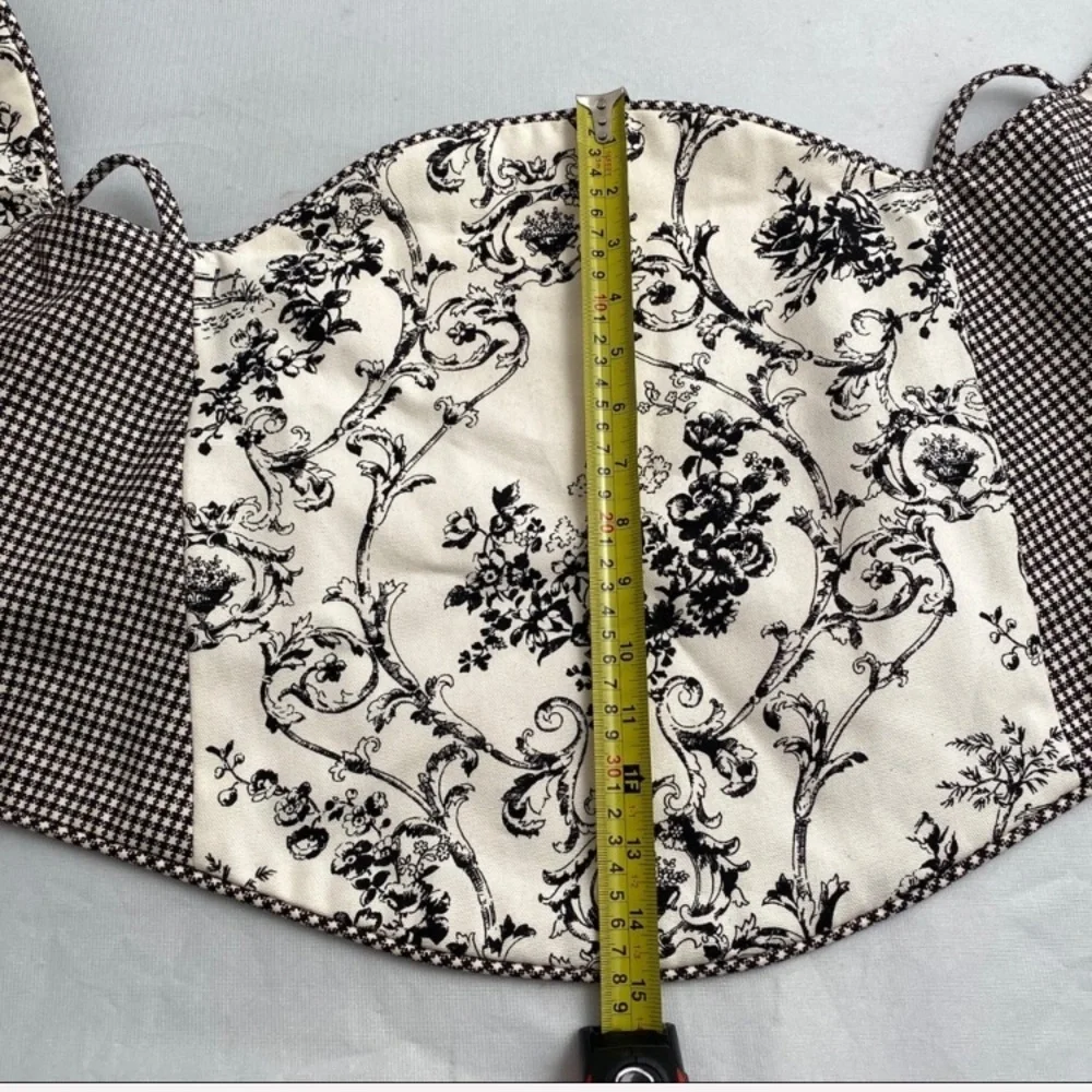 Reversible Toile alternating panel custom valances